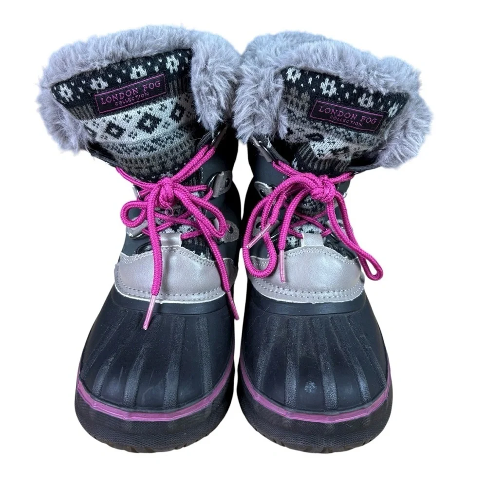 EUC LONDON FOG Big Girls Tottenham Cold Weather Snow Boot Sz 4